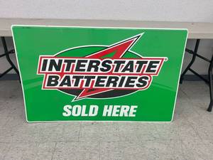 Interstate Batteries Sold Here Station Sign