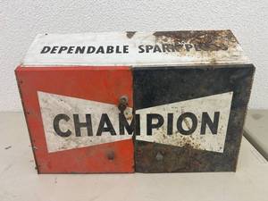 Champion Spark Plugs Service Station Cabinet with Lock & Key
