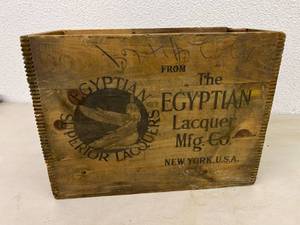 Wood Shipping Crate - The Egyptian Lacquer Mfg Co