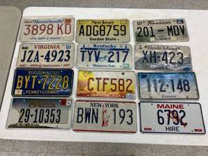 Mixed Lot License Plates