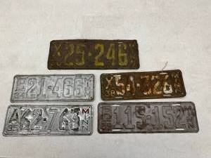 MN License Plates - 1926, 1934, 1935, 1938 & 1939