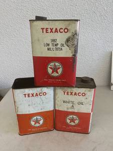 Texaco Oil Cans