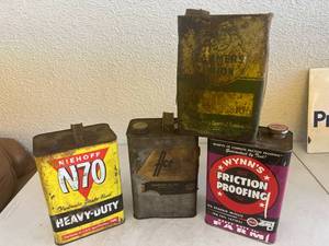 Mixed Lot 1 Gallon Oil Cans