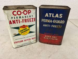 Co-Op & Atlas Anti-Freeze Cans
