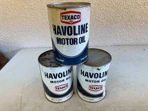 Full Cans Texaco Havoline Motor Oil