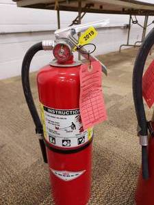 lot 29 image: Three Large Commercial Fire Extinguishers