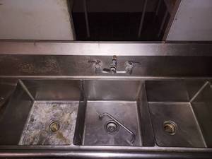 lot 75 image: Commercial Stainless Steel Kitchen Sink