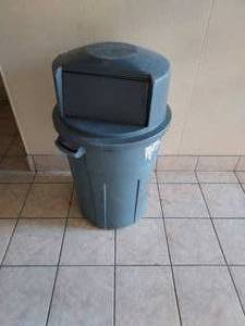 lot 76 image: Garbage Cans with Trash Can Domes