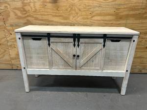 lot 27 image: Sliding Barn Door Cabinet