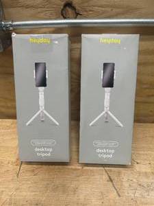 lot 73 image: HEYDAY Lot of 2- Desktop Tripods for Phones