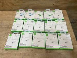 lot 74 image: BELKIN Lot of 15- Micro-USB to USB Cables (4 feet)