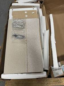 lot 104 image: AMERIWOOD HOME Rebel 3 in 1 Media Dresser and Desk Combo - White