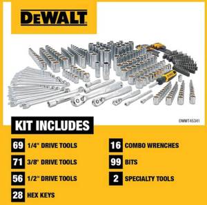 lot 39 image: DEWALT Mechanics Tool Set (341-Piece) (120823130)