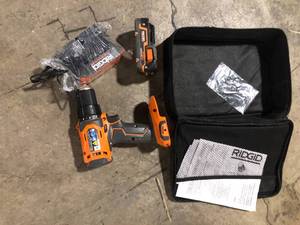 RIDGID 18V Cordless 12 in. DrillDriver Kit with (1) 2.0 Ah Battery and Charger    Customer Returns See Pictures
