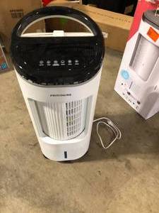 Frigidaire 350 CFM 4-Speed 2-In-1 Evaporative Cooler (Swamp Cooler) and Fan with Wide Angle Oscillation for 250 sq. ft. - White  Customer Returns See Pictures