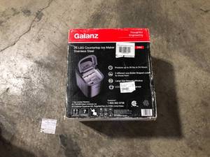 Galanz 26 lb. Freestanding Ice Maker in Stainless Steel with Black Top Customer Returns See Pictures