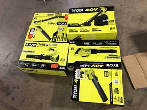 Lot of Assorted Ryobi Leaf Blowers Various Models and Conditions   Customer Returns See Pictures