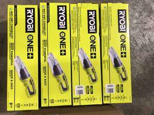 Lot of RYOBI ONE 18V Cordless WetDry Hand Vacuum (Tool Only)   Customer Returns  See Pictures
