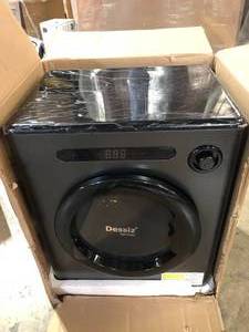 JEREMY CASS 1.6 cu.ft. vented Front Load Electric Dryer in Gray with Auto Control, UV Sterilization Technology   Customer Returns  See Pictures