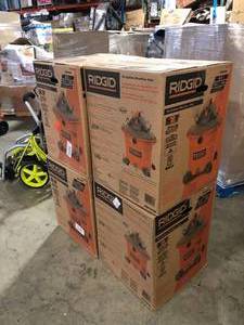Lot of Assorted Ridgid WetDry Shop Vacs   Customer Returns  See Pictures
