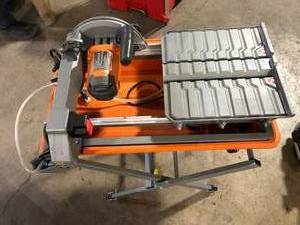 RIDGID 9 Amp 7 in. Blade Corded Wet Tile Saw with Stand  Customer Returns  See Pictures