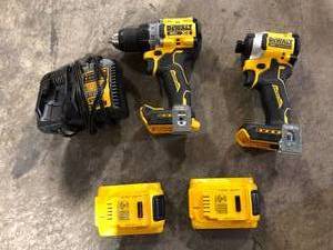 DEWALT 20V MAX XR Cordless DrillDriver, ATOMIC Impact Driver 2 Tool Combo Kit, (2) 2.0Ah Batteries, Charger, and Bag  Customer Returns  See Pictures