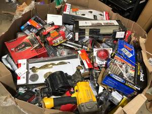 Gaylord of Assorted Tools and Hardware Various Models and Conditions  Customer Returns  See Pictures