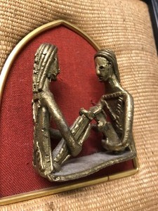 lot 36 image: Mounted Antique African Bronze Small Sculpture 