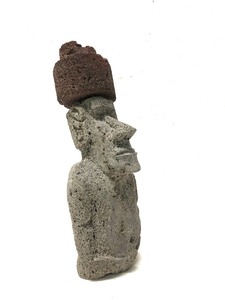 lot 61 image: Vintage Carved Lava Easter Island Figure