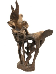 lot 65 image: Outstanding Large Old Carved Makonde Abstract Figural Carving 