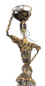 lot 66 image: Vintage Figural Wire Sculpture - La Marchande