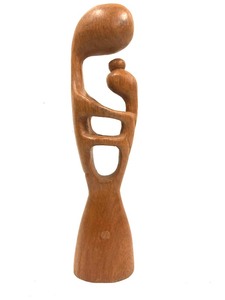 lot 68 image: Abstract Vintage Figural Mother & Child Sculpture