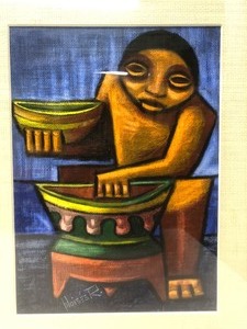 lot 79 image: Pair of Framed Signed Original Paintings by Raphael Moises