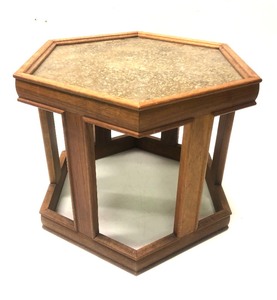 lot 119 image: Vintage Hexagonal Lamp Table