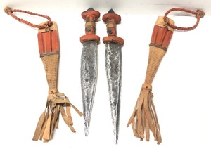 lot 136 image: Matching Pair of Old Tubu Daza Daggers