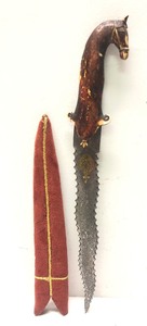 lot 140 image: Awesome Old Vintage Persian Damascus Steel Dagger