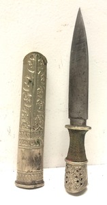 lot 143 image: Old Vintage Buddhist Ornamental DaggerKnife