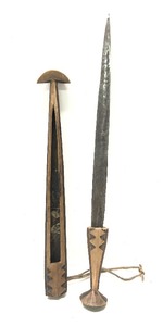 lot 152 image: Vintage Tribal Dagger or Short Sword