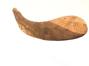 lot 160 image: Old Vintage Carved Wooden Boomerang