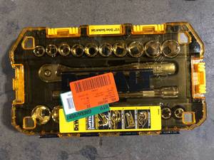 lot 38 image: DEWALT 12 in. Drive Combination Socket Set with Case (23-Piece)  Customer Returns See Pictures