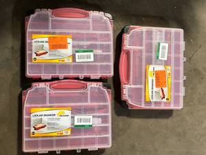 lot 40 image: Lot  of  Plano 54-Compartments Double Cover Lockjaw Small Parts Organizer Customer Returns See Pictures