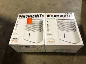 lot 45 image: Lot of 2 Crane 4 Pint Dehumidifier Customer Returns See Pictures