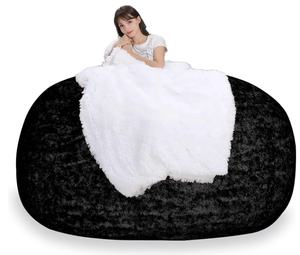 lot 109 image: FAFAD 7ft Giant Bean Bag Chair for Adults COVER ONLY