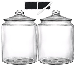 lot 211 image: Daitouge 1.5 Gallon Glass Jars with Lids