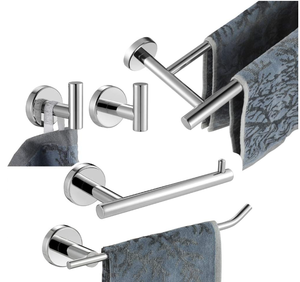 lot 236 image: JQK Bathroom Hardware Towel Bar Set 5-Piece