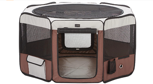 lot 131 image: DONORO Portable Dog Playpen IndoorOutdoor with Carring Case