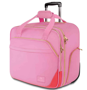 lot 220 image: Matein Pink Rolling Briefcase