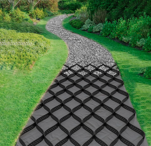 lot 307 image: 2 Thick Gravel Ground Grid 6.5ft x 16.5ft - Geo Grid Driveway Stabilization Grids,