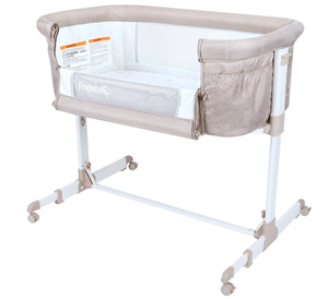 lot 308 image: Papablic 2-in-1 Anio Baby Bassinet & Bedside Sleeper, Brown