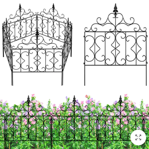 lot 311 image: 5 Pcs Decorative Garden Fence 32in x 10ft